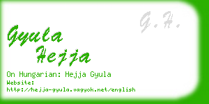 gyula hejja business card